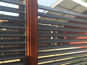 Louvre and slat screens we have installed – same framing as laser cut panels