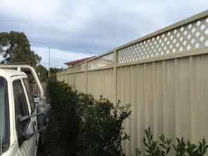 Colorbond Fence Extensions with lattice