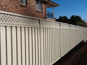 Colorbond Fence with 300mm Lattice Inserts