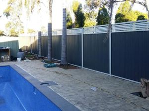 Colorbond Fence with Louvre Inserts