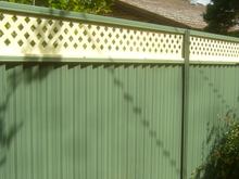 Colorbond Fence Panel with 300mm LATTICE Inserts