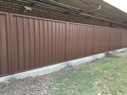 Colorbond fence built at Westfield Mount Druitt