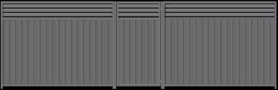 Colorbond gate with slat topper