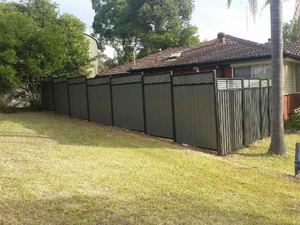 Colorbond Fence with 300mm Louvre Inserts