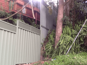 Colorbond Fence with 300mm Louvre Inserts