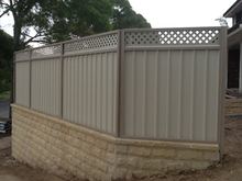 Colorbond Fence Panel with 300mm LATTICE Inserts