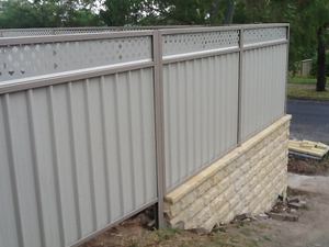 Colorbond Fence with 300mm Lattice Inserts