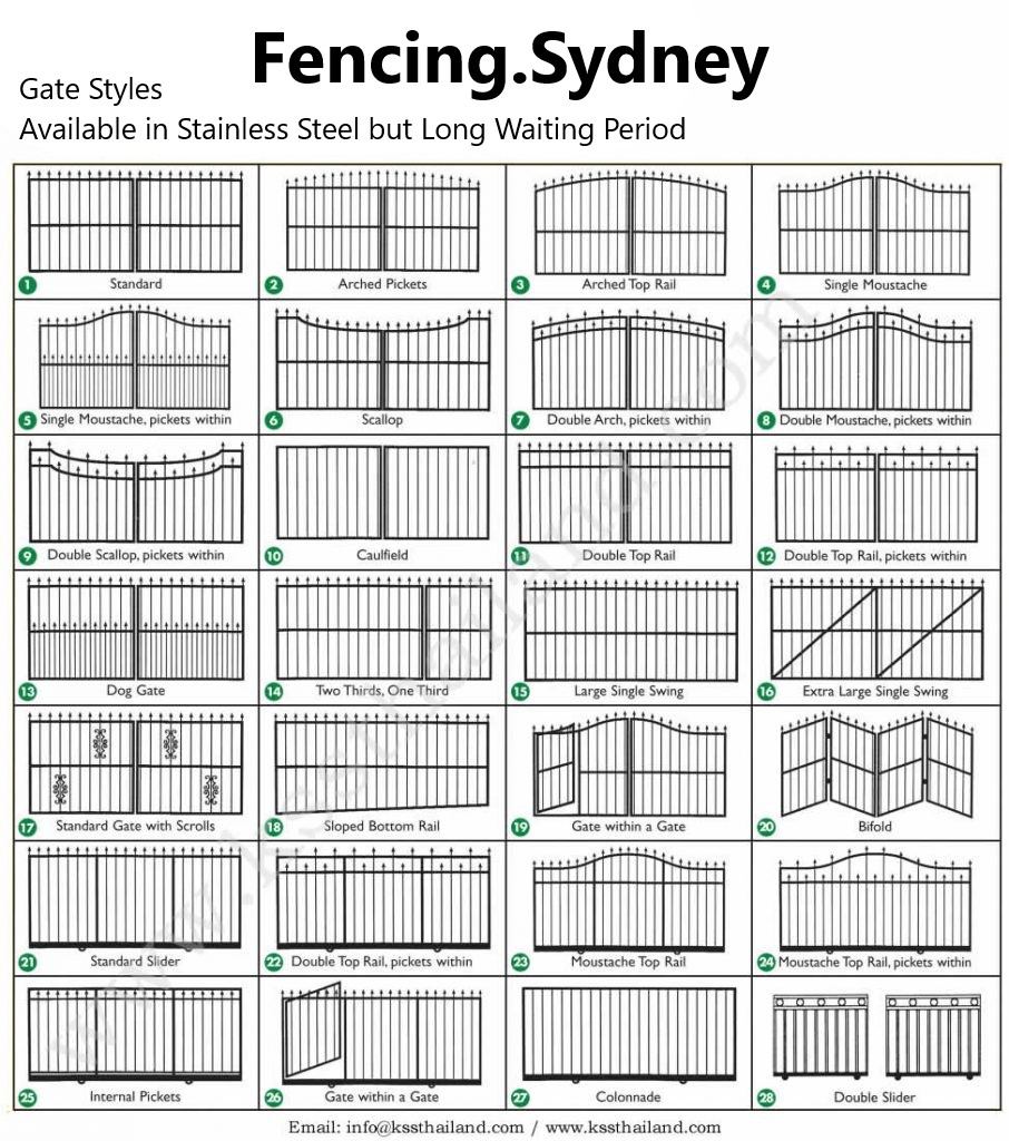 Decorative driveway gate styles
